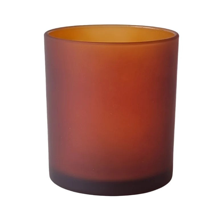 10 Pack Brown Frosted Glass Votive Tealight Candle Holders - Elegant Wedding Centerpieces, Christmas Party Decor, Bridal Shower & Valentine's Day Decorations - Perfect for Romantic Dinners, Holiday Tablescapes and Special Events