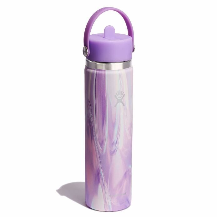 24 oz Wide Flex Straw Tumbler with Lid - Insulated Stainless Steel Water Bottle for Hot & Cold Drinks - Perfect for Gym, Hiking, Travel and Office Use