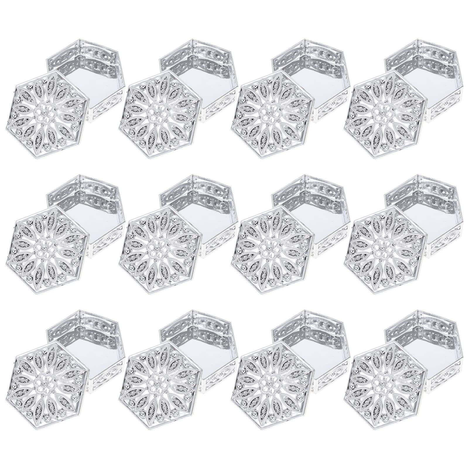 12pcs Plastic Candy Boxes for Wedding & Party Favors - Elegant Gift Packaging