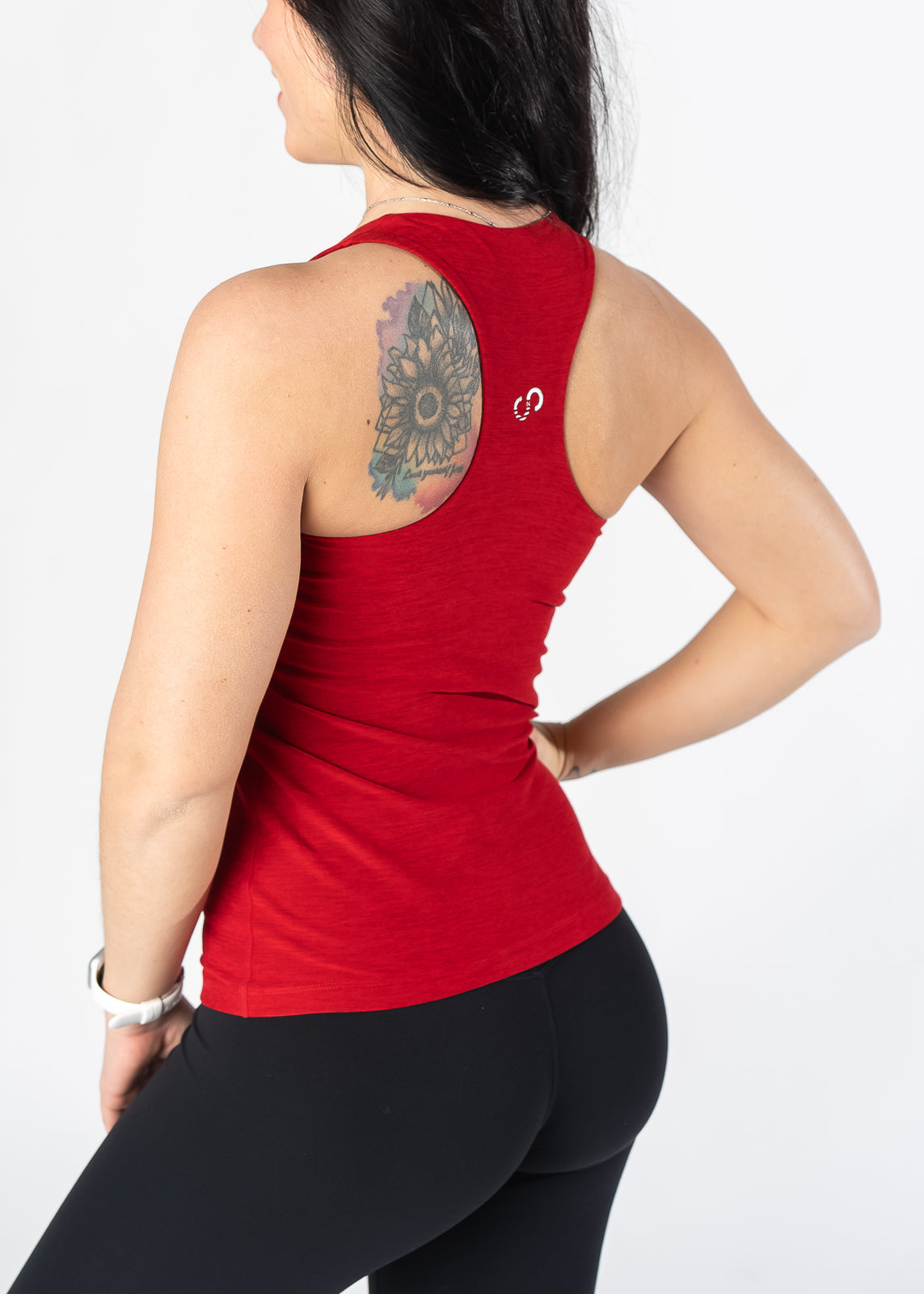 Dream Racerback Tank Top for Women - Comfortable Stretchy Workout Shirt in Red | Perfect for Yoga, Running & Gym
