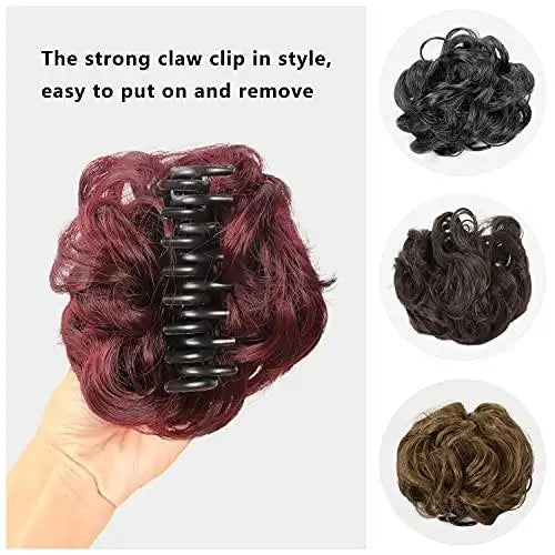 Large Claw Clip Hair Bun Extension - Seamless Hair Accessory for Ponytails & Updos - Perfect for Women, Girls, Everyday & Special Occasions