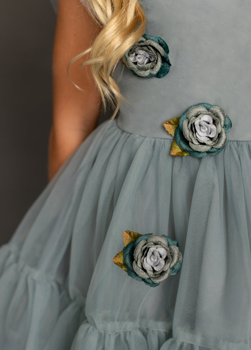 Elain Dress in Dusty Teal - Elegant Women's Midi Dress for Casual & Formal Occasions | Perfect for Weddings, Parties & Office Wear