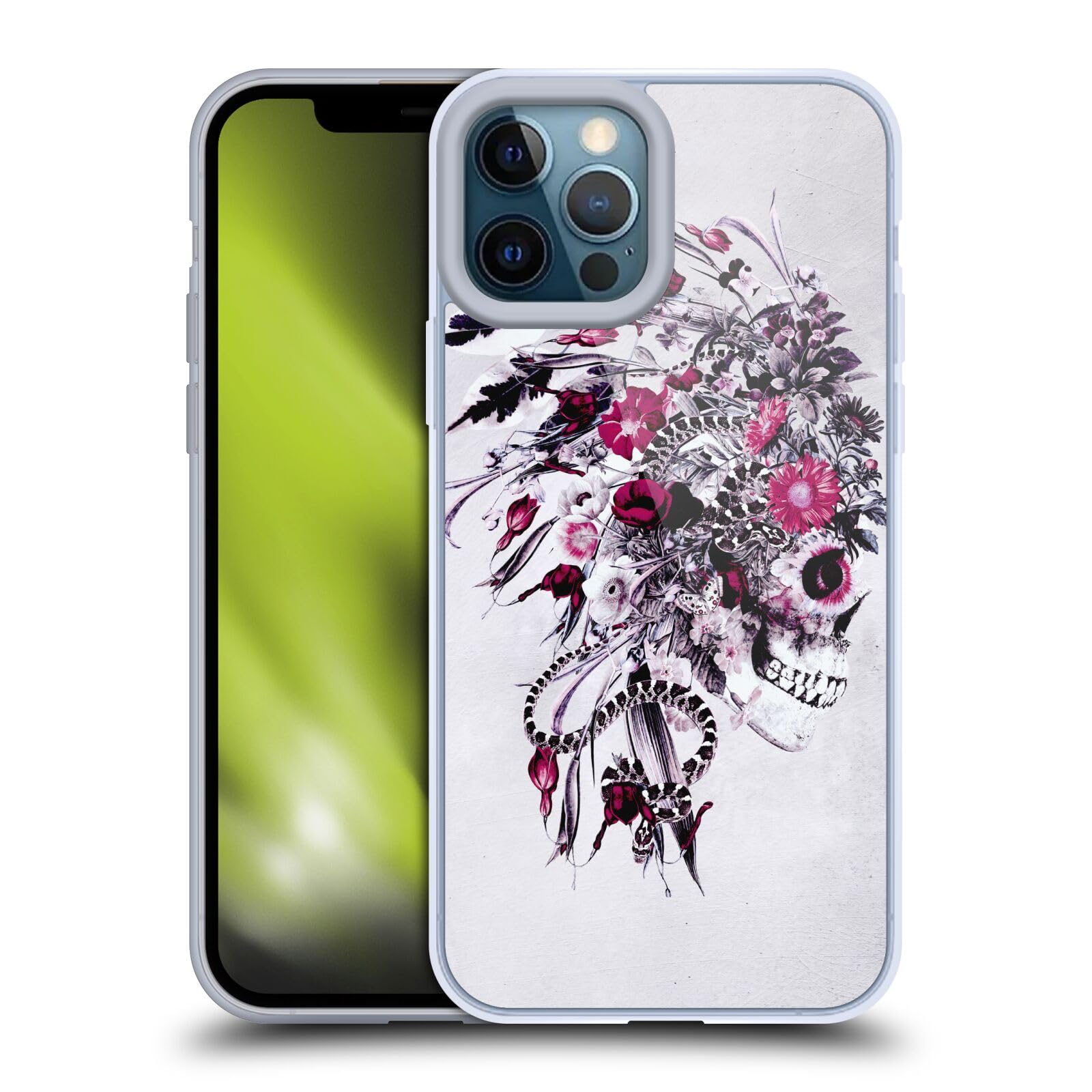 Officially Licensed Riza Peker Red Skulls 6 Soft Gel Case for Apple iPhone 12 Pro Max - Durable Protective Phone Cover with Stylish Art Design | Perfect for Everyday Use, Travel & Gift Giving