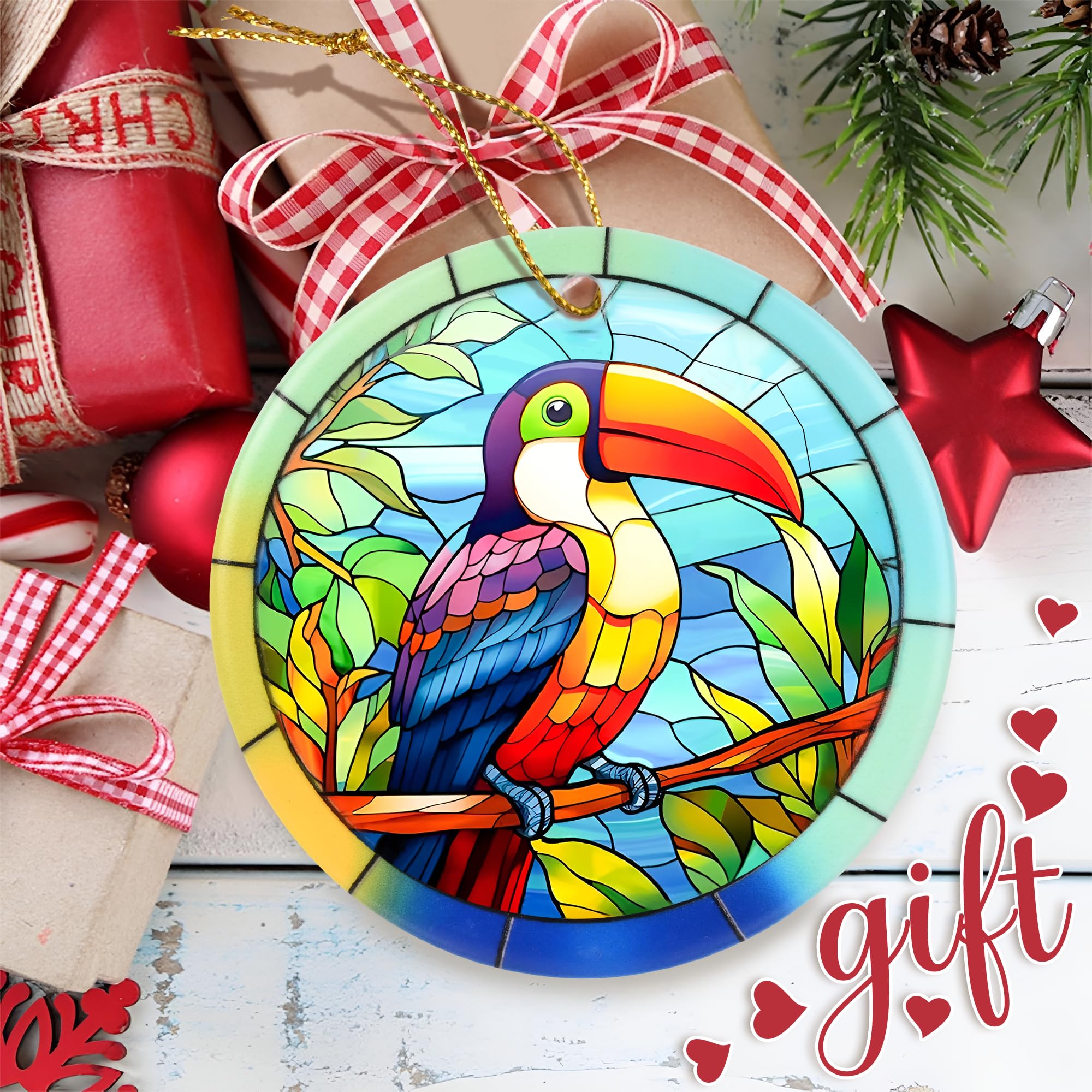 2025 Toucan Christmas Ornament - Handmade Touber Toucan Holiday Tree Decoration for Bird Lovers | Perfect Christmas Keepsake Gift & Festive Home Decor | Ideal for Xmas Trees, Gift Exchanges & Tropical Themed Parties