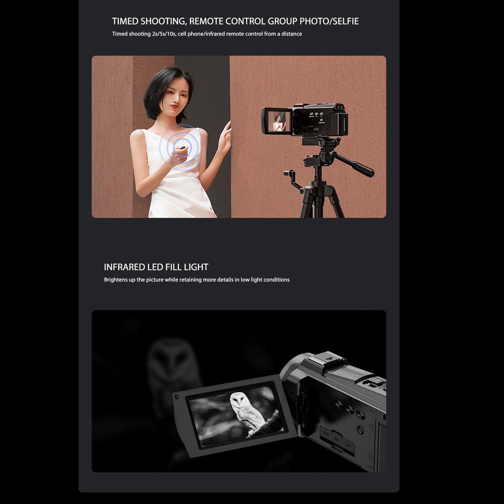 5K WiFi Vlogging Camera with 18X Digital Zoom & 3