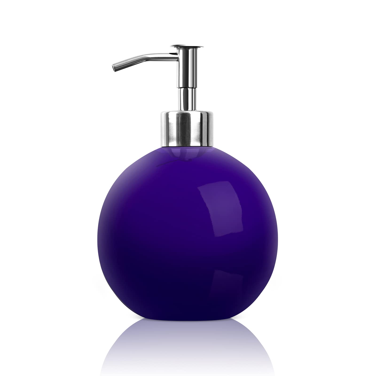 Premium 18 Oz Ceramic Soap Dispenser with Stainless Steel Pump - Elegant Bathroom Hand Soap Dispenser Set for Sink Countertop, Kitchen, or Guest Bath (Blue) - Perfect for Modern Home Decor & Luxury Bathroom Accessories