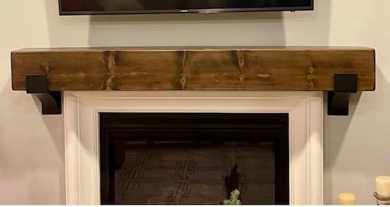 2 Pack Premium Heavy Duty Fireplace Shelf Brackets - 4