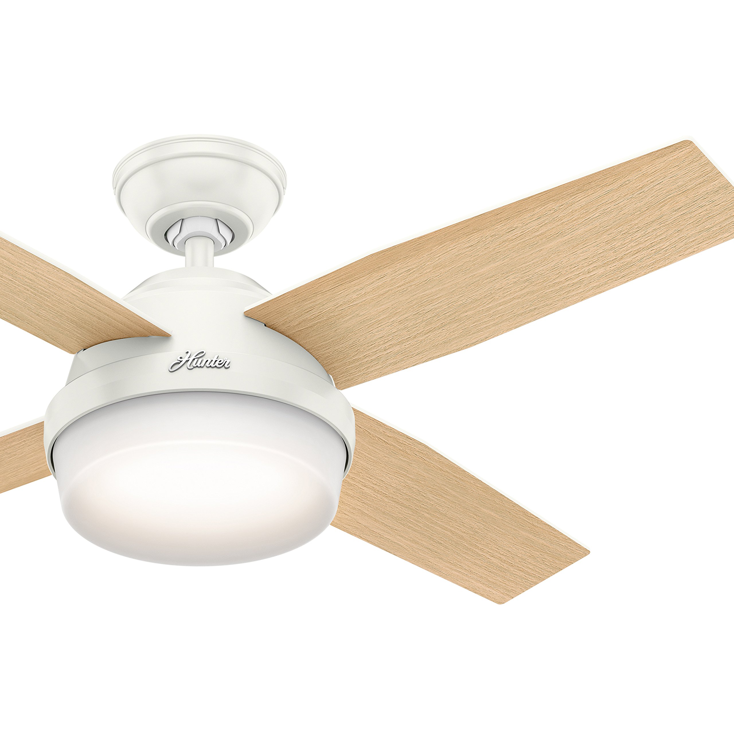 Hunter Fan 44 Inch Modern Ceiling Fan with LED Light Kit & Remote Control - Energy Efficient Indoor Cooling for Bedroom, Living Room & Office (Renewed)