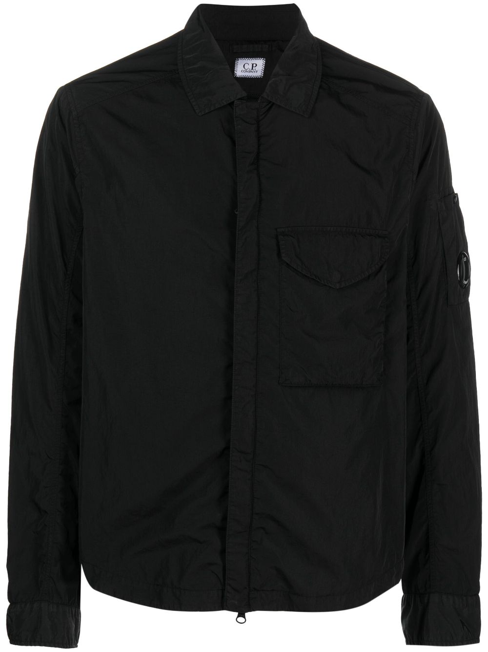 C.P.Company Black Jacket for Men - Stylish Waterproof Windbreaker for Urban Commuting & Outdoor Adventures
