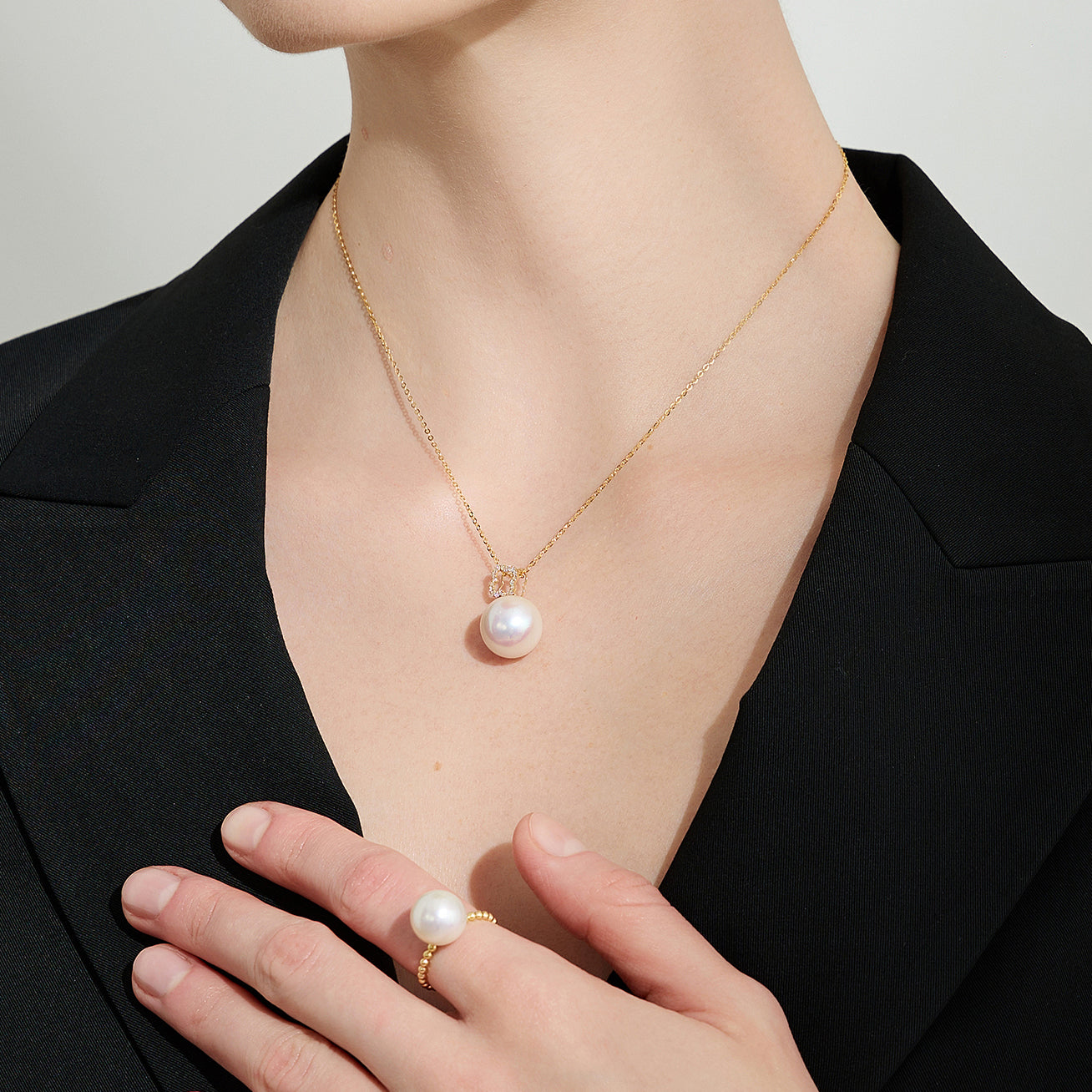 18K Solid Gold Edison Pearl Necklace for Women - Classic Elegant Jewelry Gift for Birthday, Anniversary & Special Occasions (KN00226)