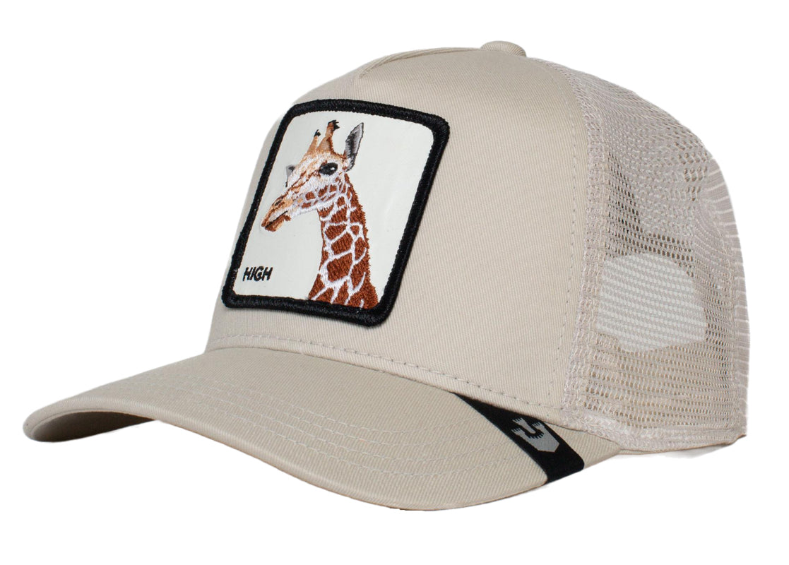Goorin 'High' Trucker Style Baseball Cap in Khaki - Vintage Adjustable Snapback Hat for Men & Women - Perfect for Outdoor Activities, Sports, and Casual Wear