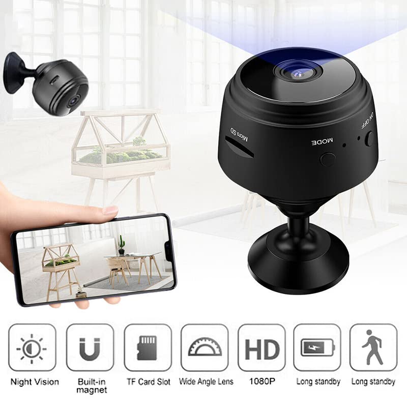 KMOCEPLY Mini Spy Camera - 1080P HD Wireless Hidden Camera with Night Vision & Motion Detection | Portable Nanny Cam, Baby Monitor & Home Security Surveillance for Indoor/Outdoor Use