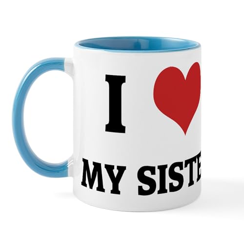 White/Blue Inside - I Love My Sister Mug