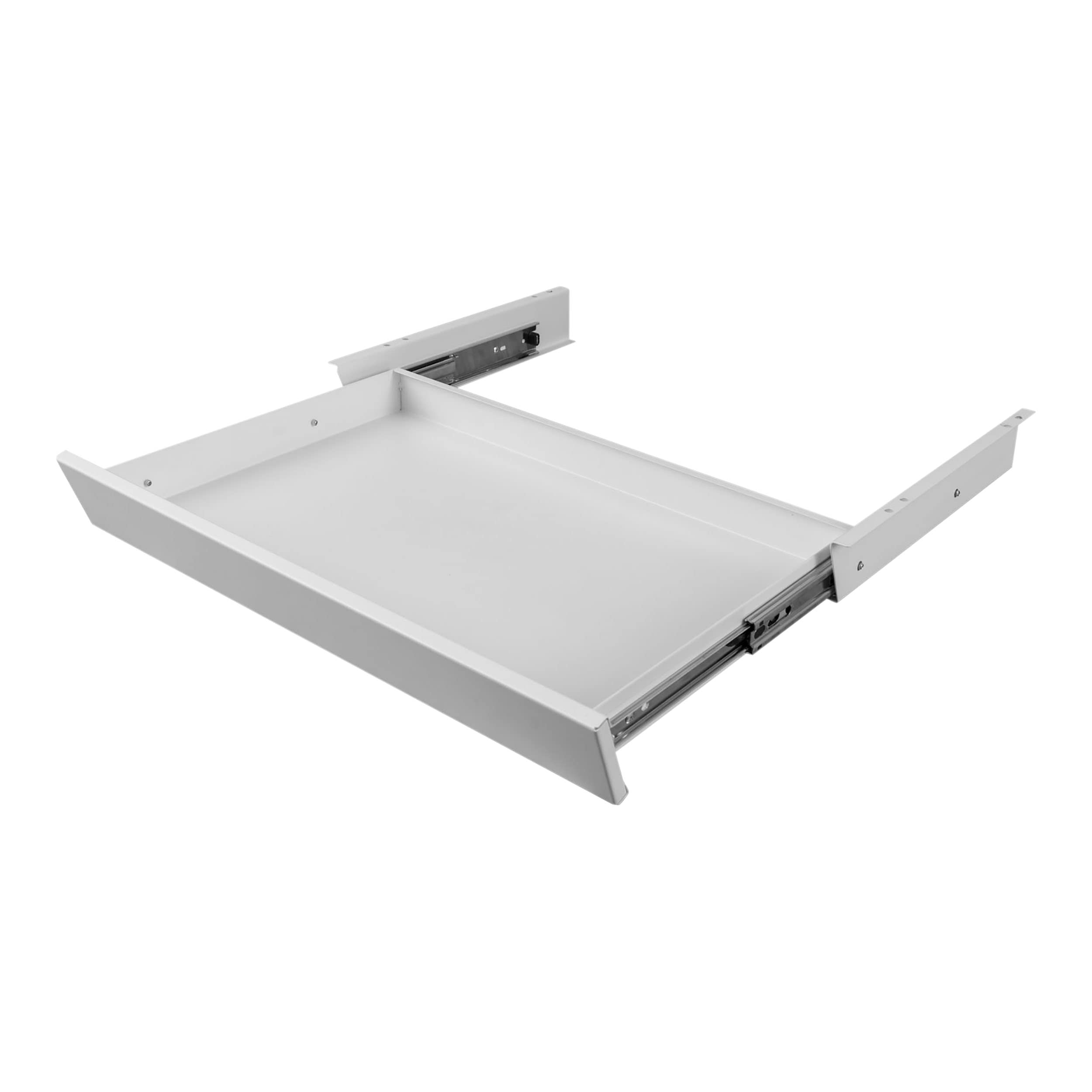 Under-Desk Drawer Organizer for Standing Desks | White Office Storage | Space-Saving Solution