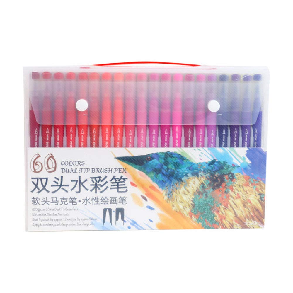 YHWW 120 Colors Dual Tip Brush Pens - Watercolor Markers for Calligraphy, Drawing & Painting - Fine Liner & Brush Tips - Ideal for Artists, Students & DIY Crafts - Perfect for Sketching, Bullet Journaling & School Projects