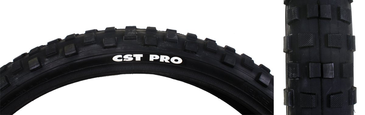 SUNLITE Caesar CST1244 BMX Bike Tire - Black/Black Skin Wall - Durable & Lightweight for Street, Park & Dirt Riding