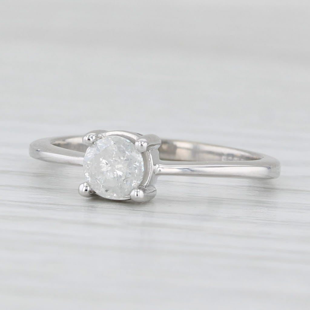 0.45ct Round Diamond Solitaire Engagement Ring 10k Gold Size 5 - Jacque Christie Certified (COA) - Perfect for Proposals, Anniversaries & Wedding Bands