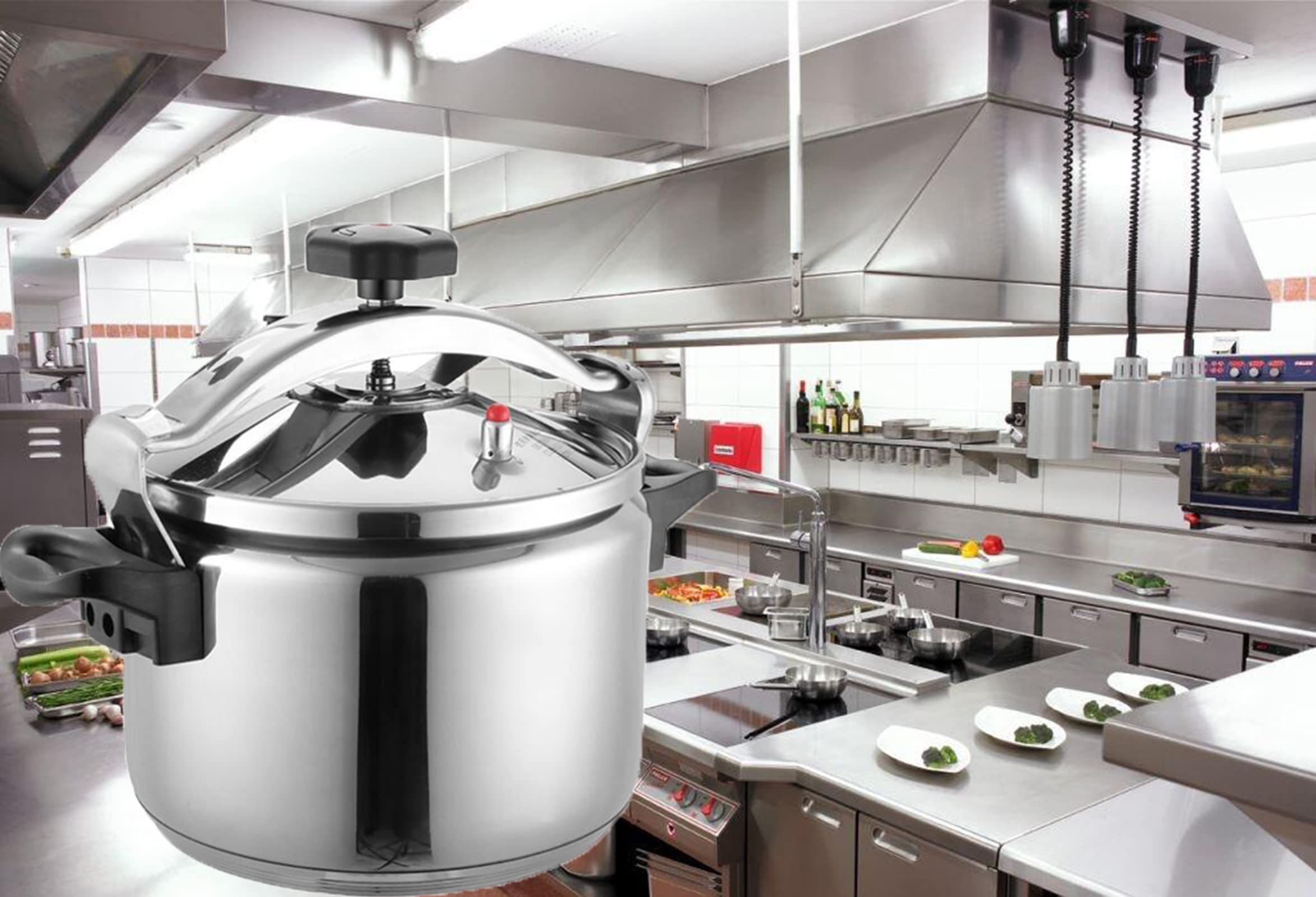 7 Quart Small Pressure Cooker - Stainless Steel, Super Safety Lock & Explosion-Proof, Compatible with All Hob Types - Perfect for Fast Cooking, Soups, Stews & Meal Prep in Home Kitchen