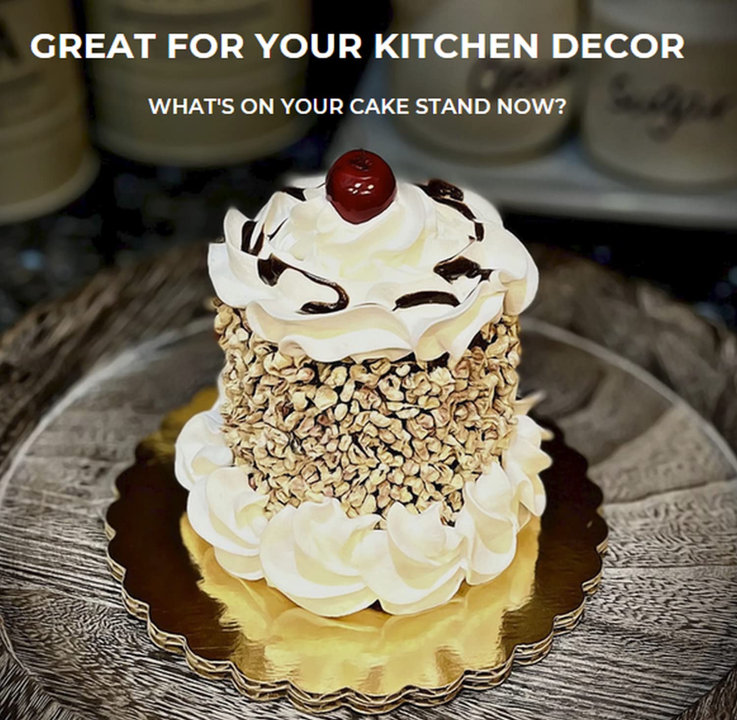 Artificial Cupcakes & Fake Cakes - Lifelike Display Desserts for Home Kitchen Decor - Faux Cake Decorations for Parties & Events - Mini Nutty Butty Fake Food for Dessert Tables, Window Displays & Photography Props