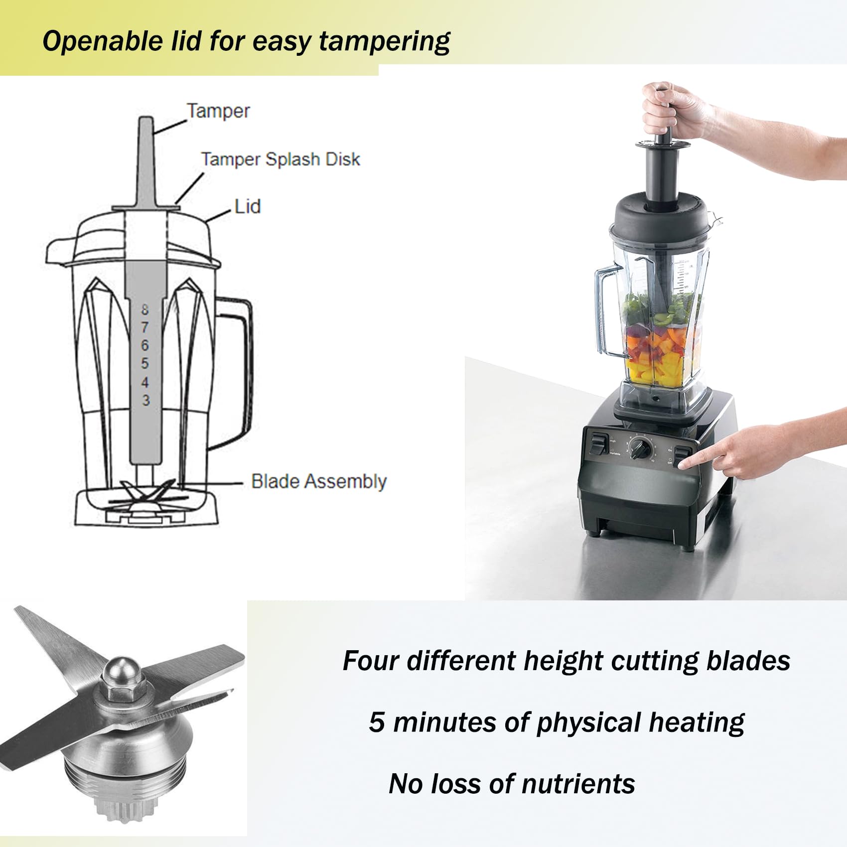 Vitamix Blender Pitcher Replacement - Clear 64oz Container Compatible with Vitamix C-Series E310, VM0101, VM102B Pro 300, 15856, 5000, 5200, 001195, 6300 Models - 3 Year Warranty - Perfect for Smoothies, Soups, Nut Butters & Food Prep