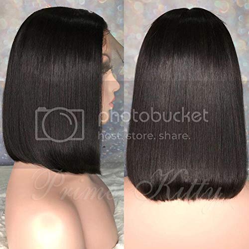13x6 Lace Front Wig Human Hair for Women - Brazilian Virgin Hair 9A Pre Plucked with Baby Hair, Short Bob Wig 8