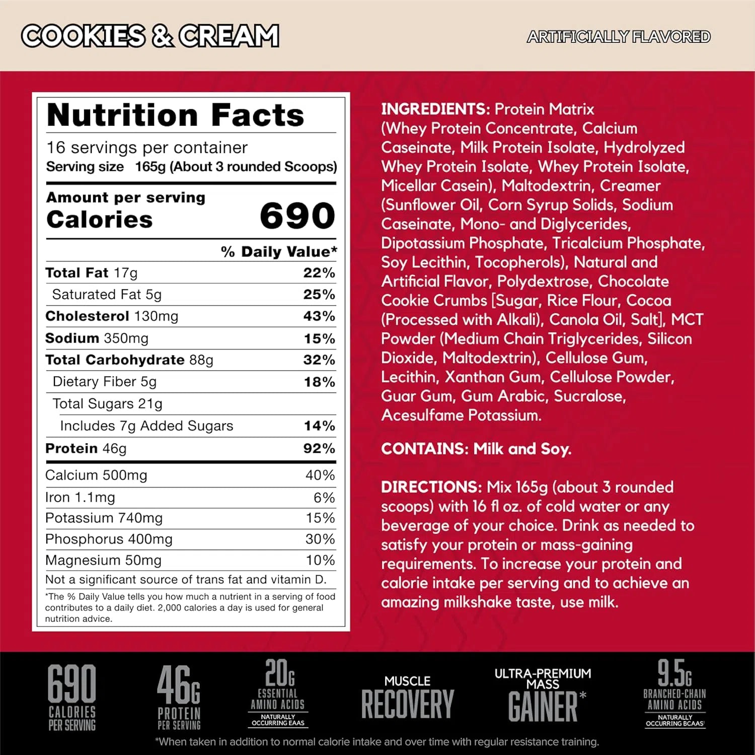 BSN TRUE MASS Weight Gainer Protein Powder - 6 lbs Chocolate Flavor for Muscle Growth & Recovery - Perfect for Bodybuilding, Post-Workout & Fitness Enthusiasts