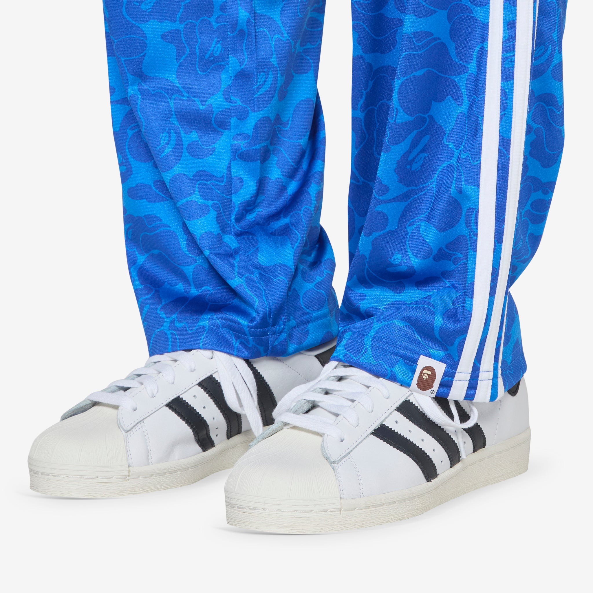 BAPE x Firebird Track Pants for Men - Blue Camo Joggers with Zip Pockets | Streetwear, Gym & Casual Wear