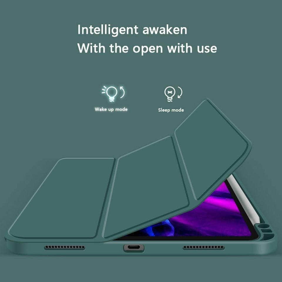 iPad Air 5 Case with Wireless Charging & Apple Pencil Holder - Slim Protective Cover for iPad Air 5th Gen (2022) - Perfect for Work, School & Travel