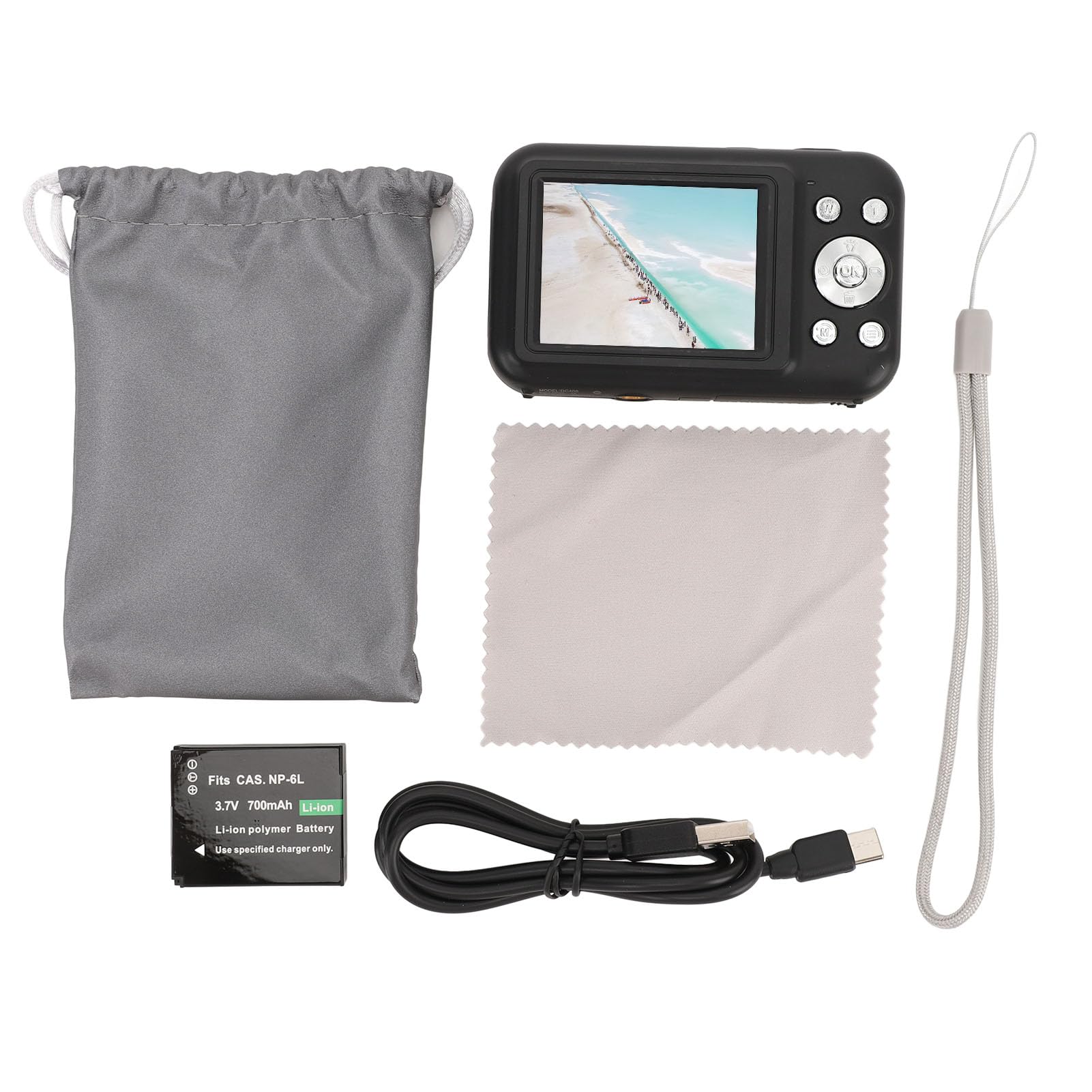 **44MP 1080P Digital Camera with Autofocus & 16X Zoom - Vlogging Camera for Beginners & Teens, Built-in Mic, Pause Function (Black) - Perfect for Travel, YouTube Videos & Everyday Photography**
