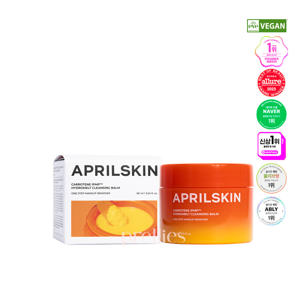 Aprilskin Carrotene IPMP Hydromelt Cleansing Balm 90ml - Gentle Makeup Remover & Deep Pore Cleanser for Dry & Sensitive Skin | Perfect for Daily Skincare Routine & Travel Essentials