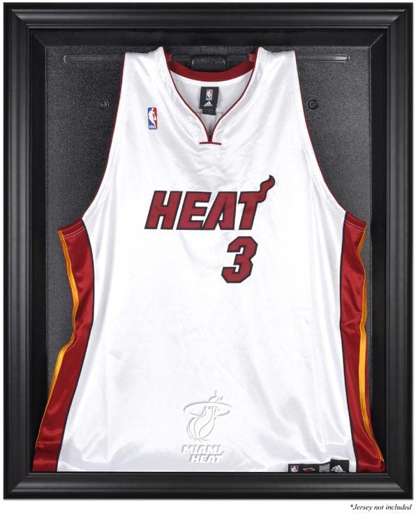 Miami Heat NBA Framed Jersey Display Case - Basketball Memorabilia Shadow Box for Team Logo & Jersey Collection - Perfect for Man Cave, Sports Bar, or Fan Room Decor