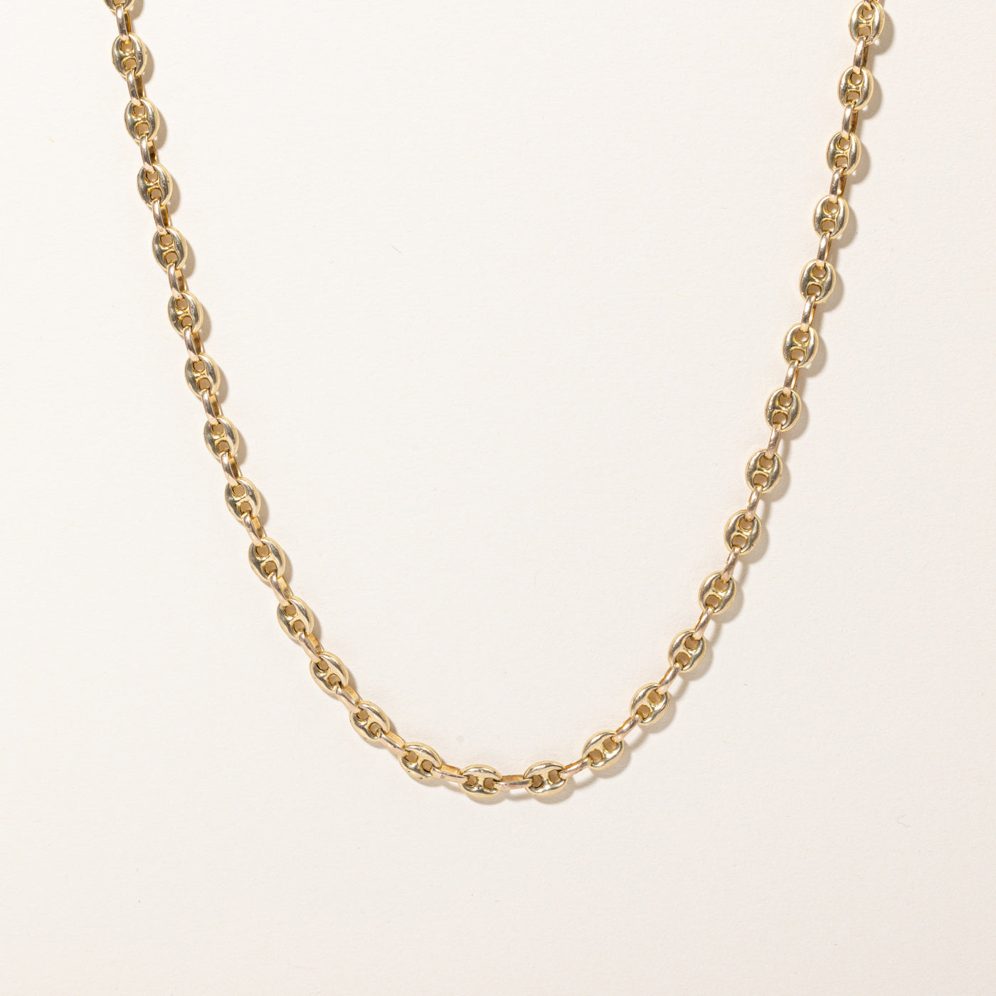 10K Yellow Gold Puffed Anchor Link Chain Necklace - 28 Inch Solid Gold Rope Chain for Men & Women - Perfect for Layering, Gifts & Everyday Wear