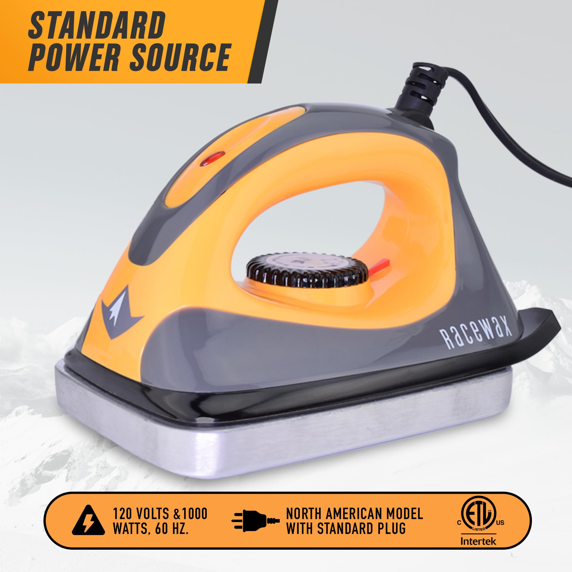 RaceWax PB-8800 Professional Ski & Snowboard Waxing Iron - Best for Tuning Skis & Snowboards at Home or Shop - Perfect for Winter Sports Enthusiasts