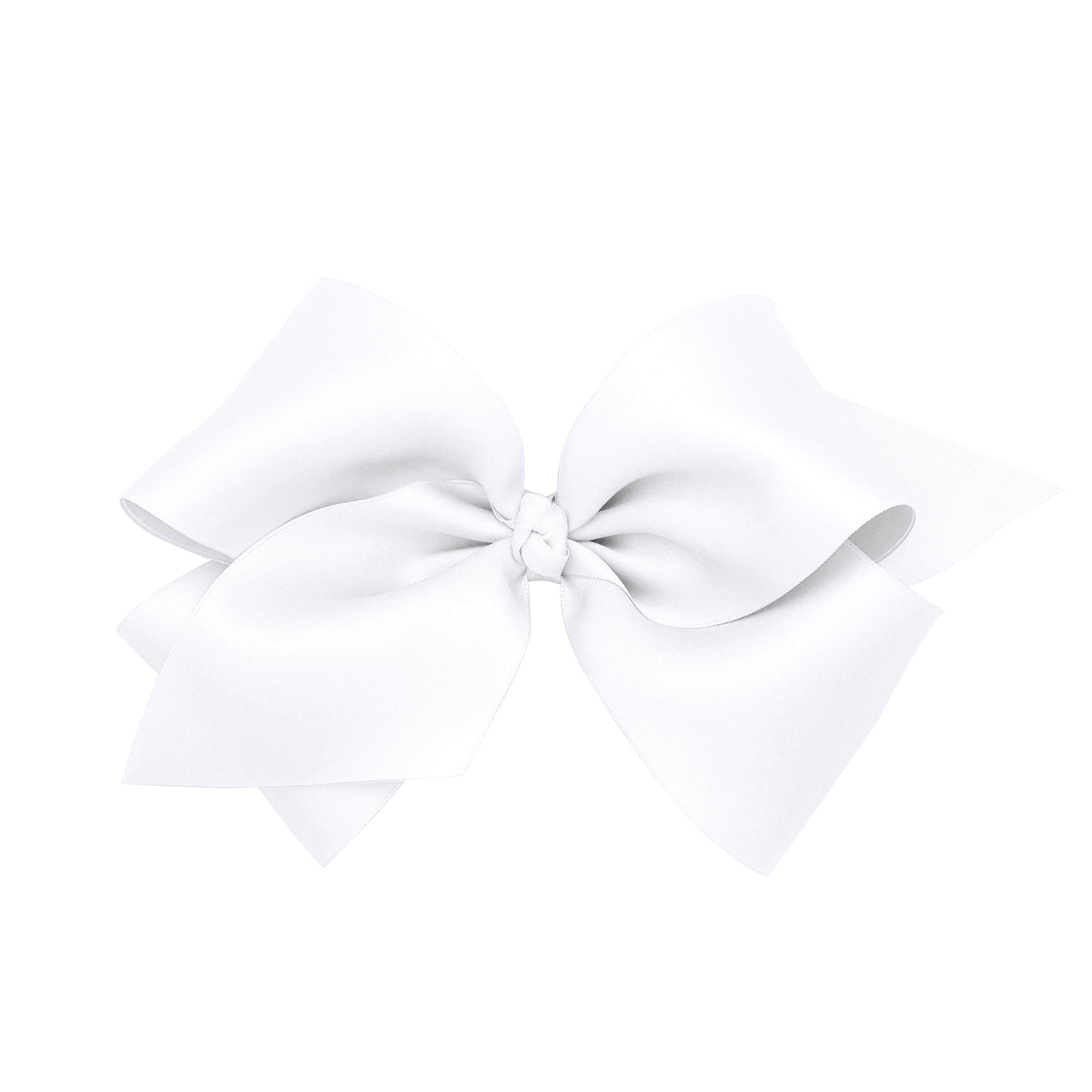 Wee Ones Girls' Classic French Satin Hair Bow with WeeStay Clip - Knot Wrap Center, Multiple Colors & Sizes for All Hairstyles | Perfect for School, Parties & Special Occasions
