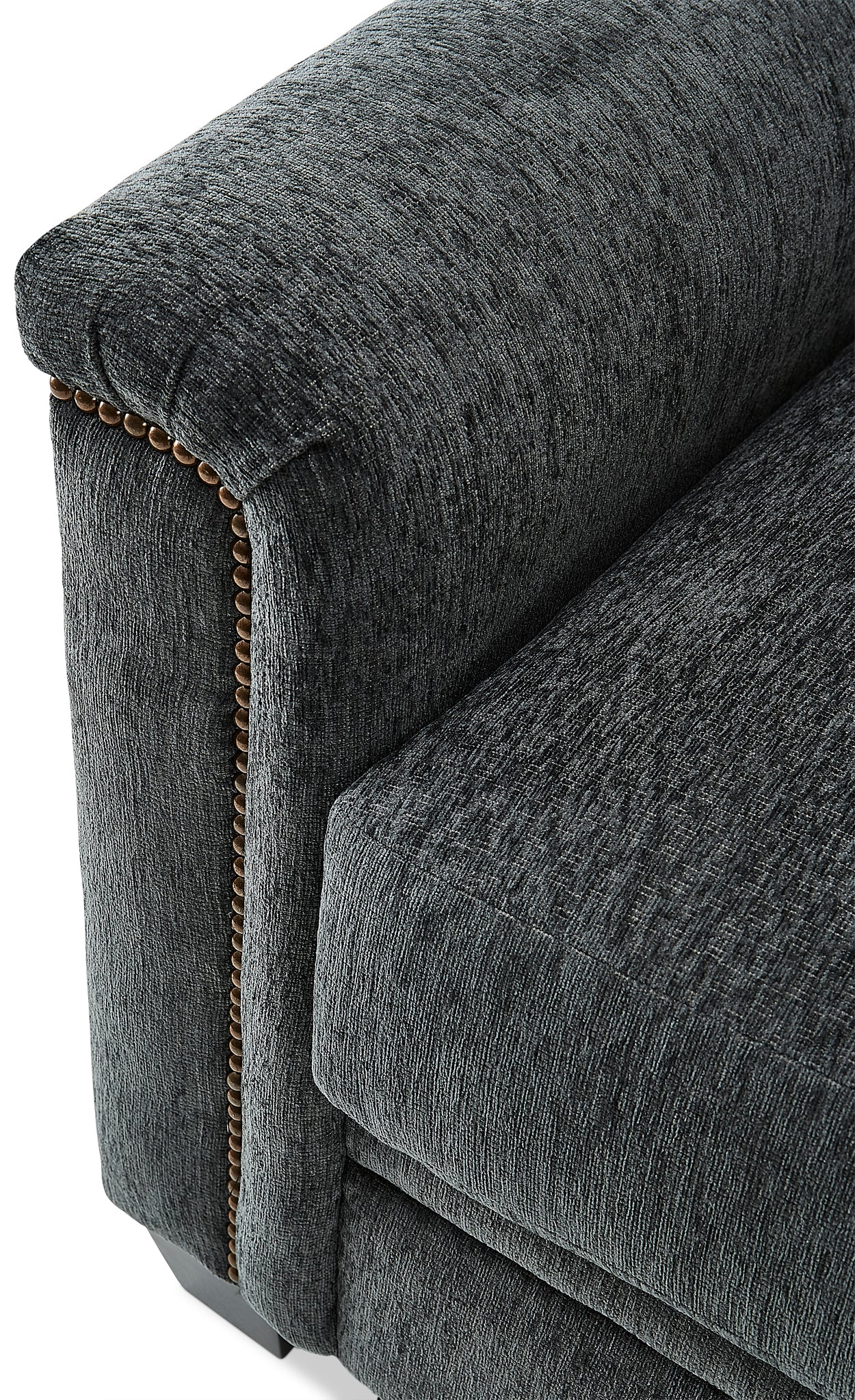 Azalia Loveseat Sofa - Modern Graphite Gray Fabric Small Couch for Living Room, Apartment, or Office - Comfortable Two-Seater with Sturdy Frame