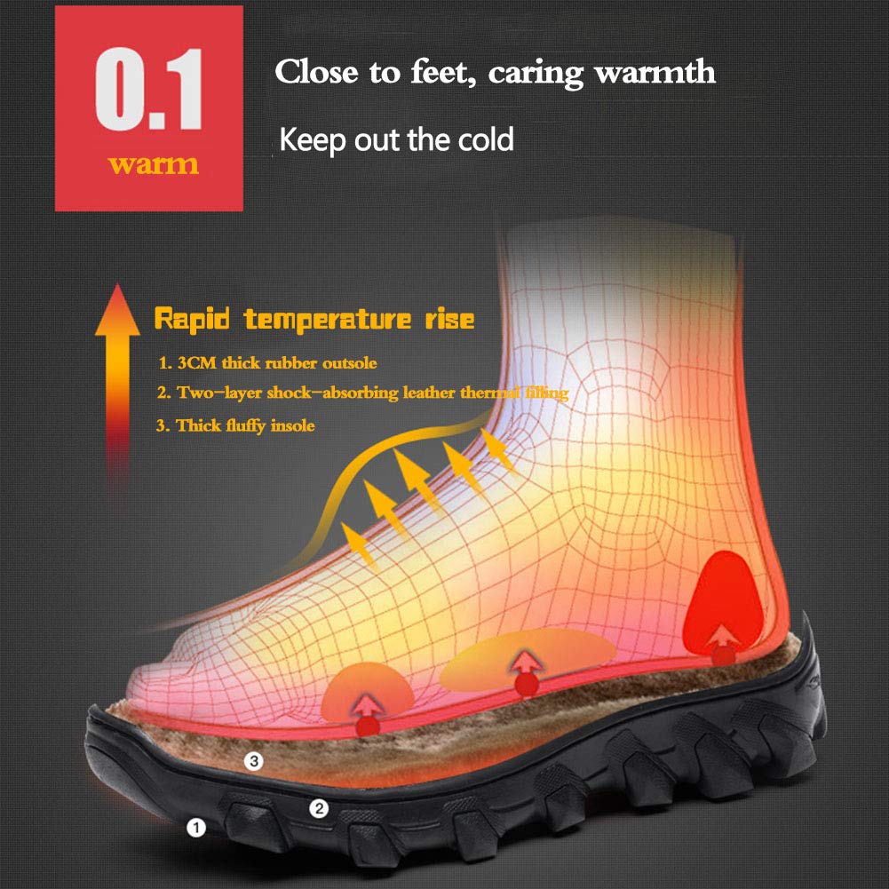 Winter Plus Velvet Cotton Shoes - Comfortable & Warm Non-Slip Outdoor Cross-Country Hiking Snow Boots, High-Top Trekking Shoes for Men & Women (Brown, Size 39) - Perfect for Snowy Trails, Mountain Adventures & Cold Weather Activities