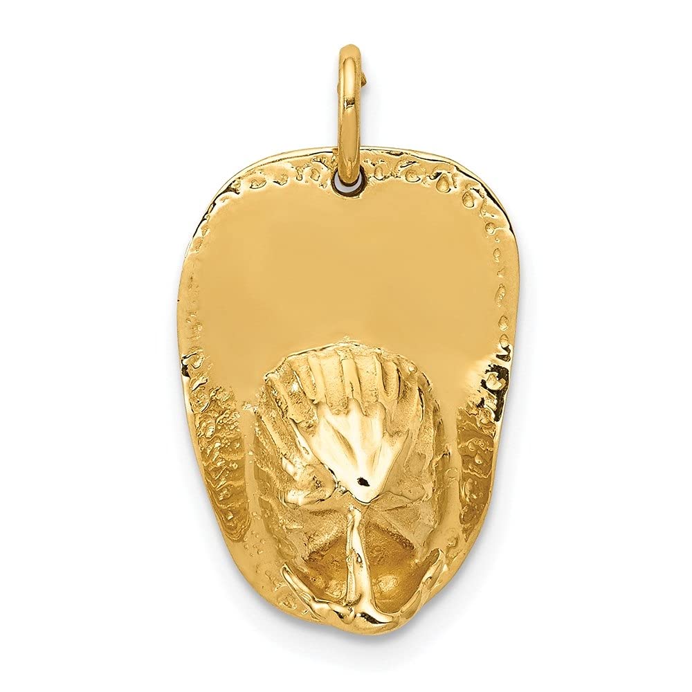 14K Yellow Gold 3D Fireman's Hat Charm Pendant - Elegant Jewelry Gift for Women | Perfect for Firefighters, First Responders & Appreciation Gifts | Birthday, Anniversary & Special Occasions