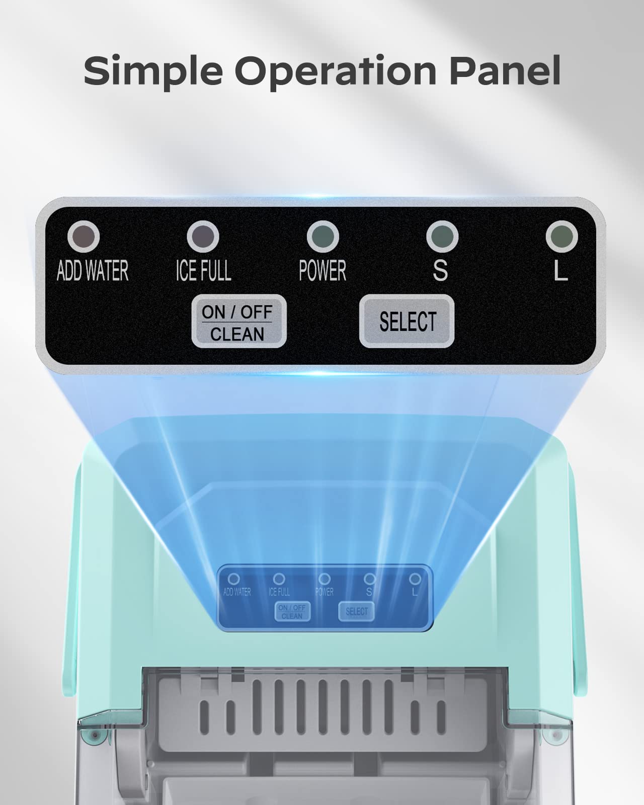 Silonn Countertop Ice Maker Machine - Portable Self-Cleaning Ice Maker with Basket & Scoop, 9 Ice Cubes in 6 Minutes, 26 lbs Daily Output - Perfect for Home Kitchen, Office, Camping, RV, Boating & Outdoor Parties