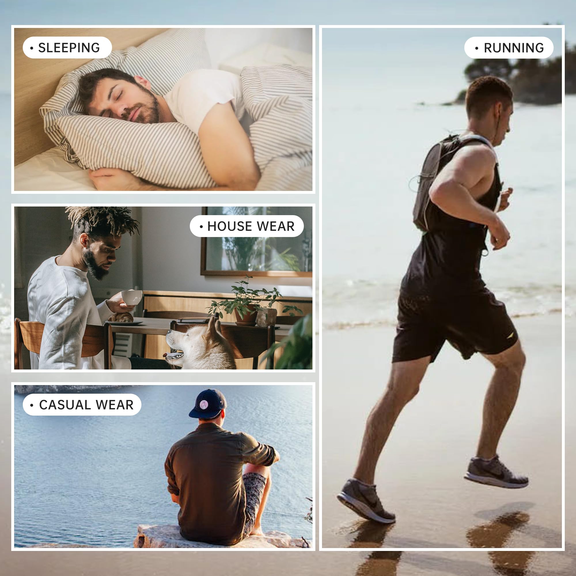 BAMBOO COOL Men's 2-Piece Pajama Set - Soft & Breathable Short Sleeve Sleepwear with Pockets | Lounge, Sleep & Summer Comfort | Perfect for Home, Travel & Relaxation