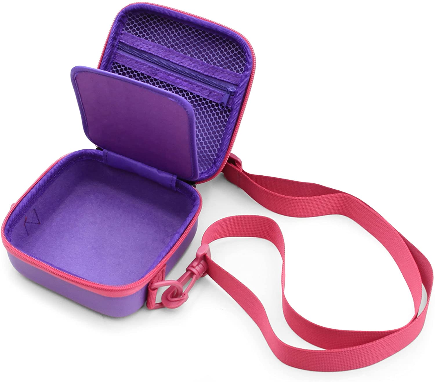 CASEMATIX Purple Travel Case with Strap for Cool Maker Shimmer Me Body Art - Glitter Tattoo Roller & Refill Storage Organizer | Perfect for Travel, Parties & Kids' Arts & Crafts