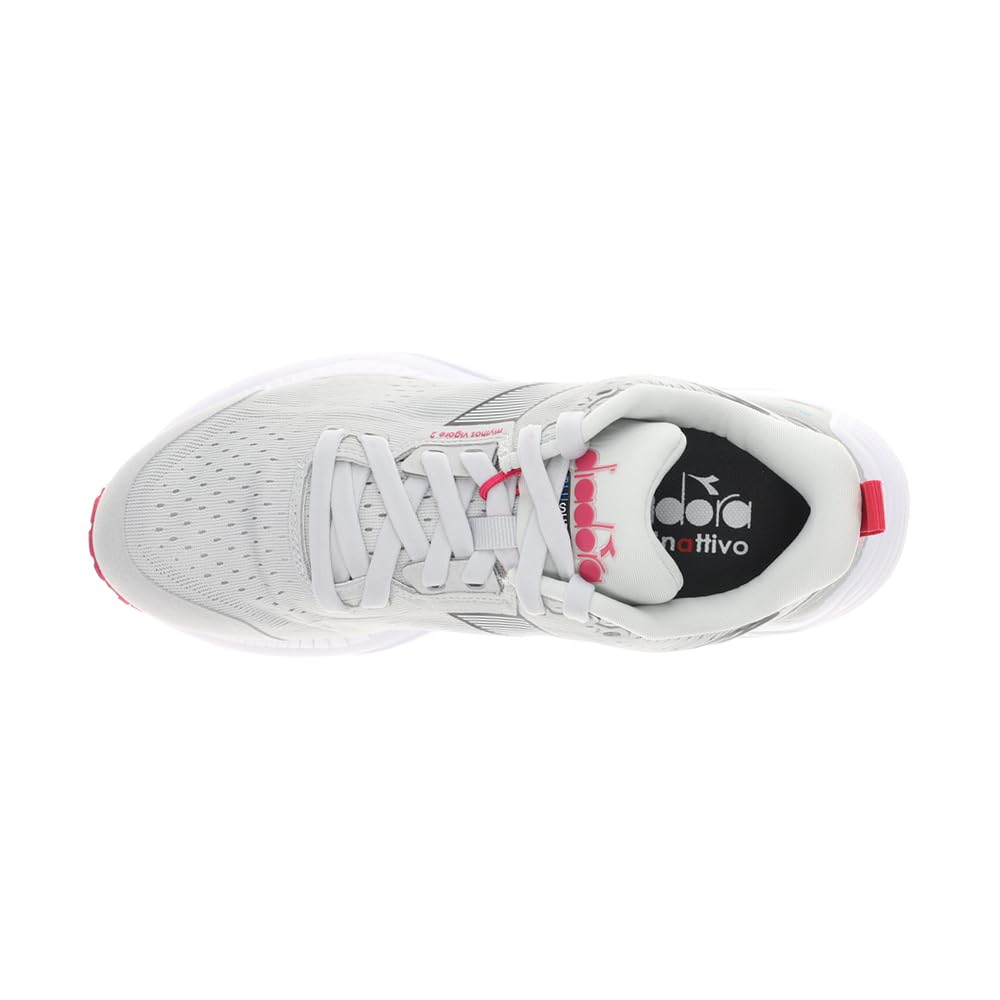Diadora Women's Mythos Blushield Vigore 2 Running Shoes - Lightweight Cushioned Sneakers for Women - Grey - Perfect for Jogging, Gym Workouts & Daily Walking