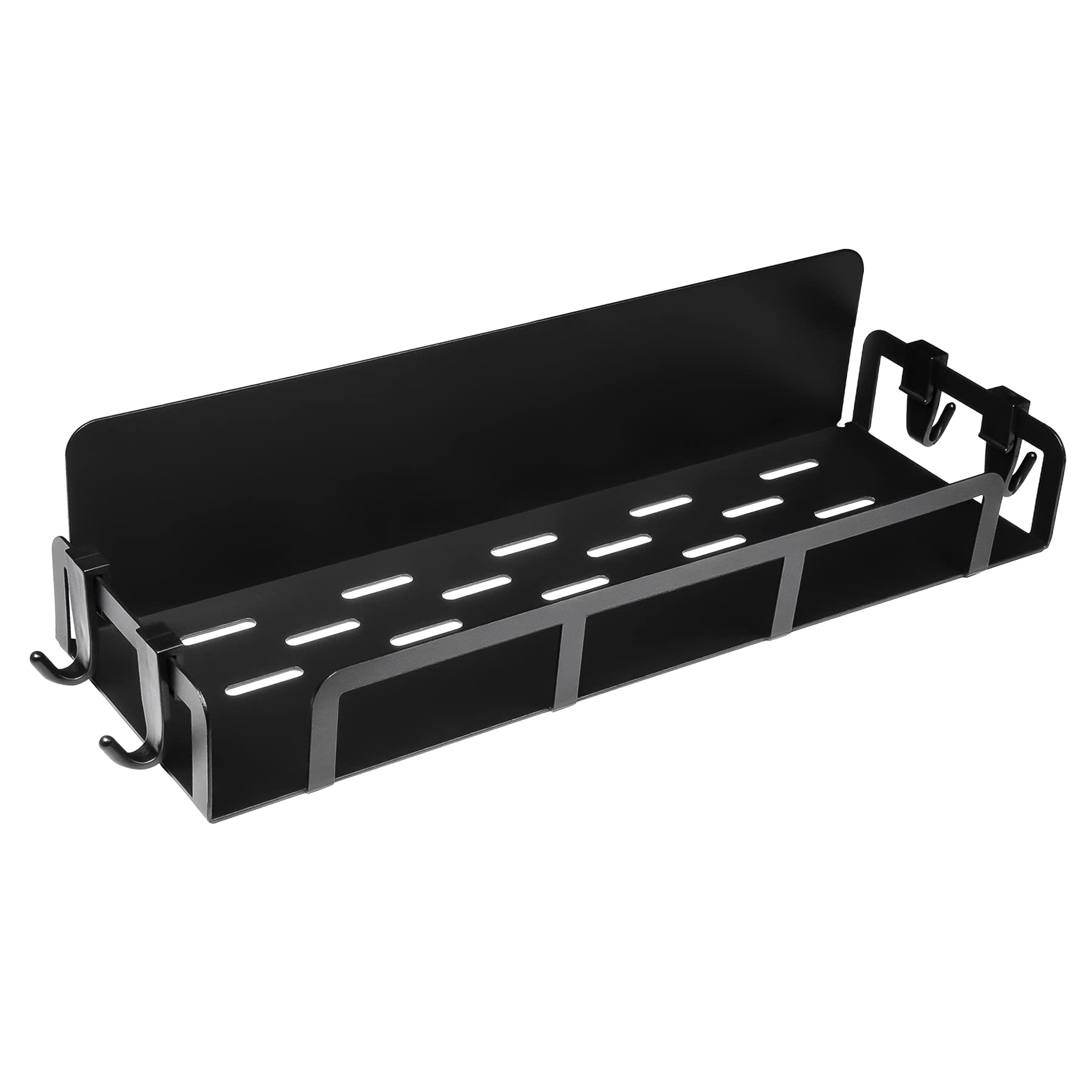 Magnetic Spice Rack for Refrigerator - Single Tier Fridge Organizer Shelf, Space Saving Kitchen Storage Solution for Spices, Condiments & Small Items (Black, 1 Pack) - Perfect for Small Kitchens, Apartments & RVs