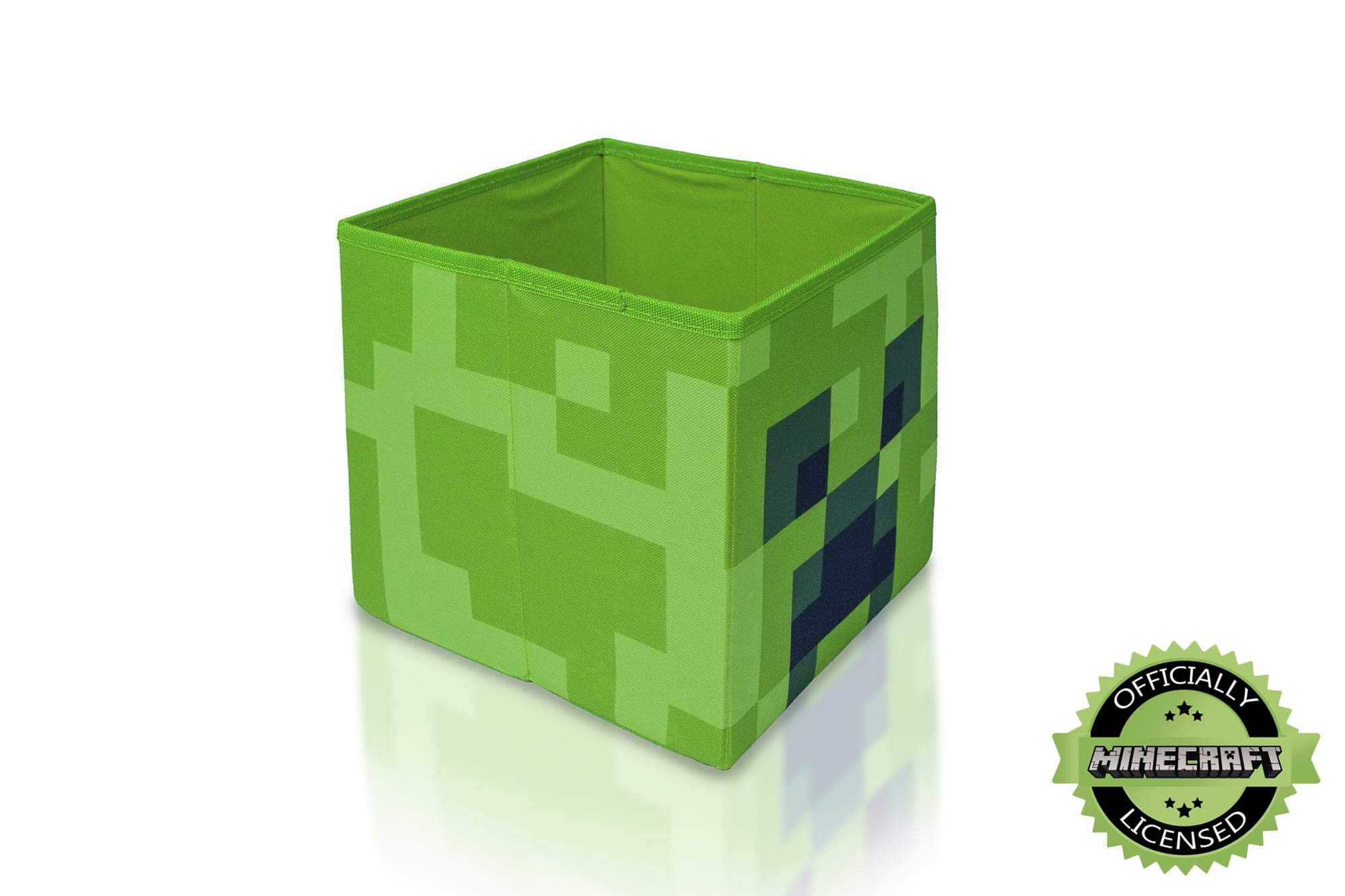 Minecraft Creeper Storage Cube Organizer - 10-Inch Square Bin for Kids Room, Office & Game Room Organization | Minecraft Themed Storage Box | Perfect for Toys, Books & School Supplies