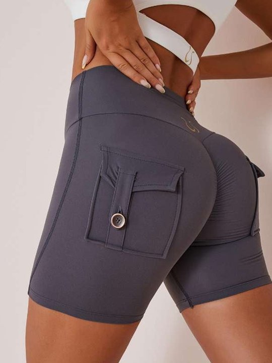 ZASUWA Women's Sexy Cutout Pocket Short Tracksuit Set - Stylish Workout Outfit for Gym, Running & Casual Streetwear Fashion