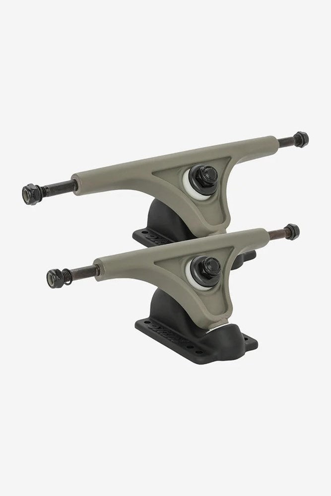 Slant Mag Reverse Kingpin Longboard Trucks 180mm - Grey & Black - Perfect for Downhill Racing & Freeride Skateboarding