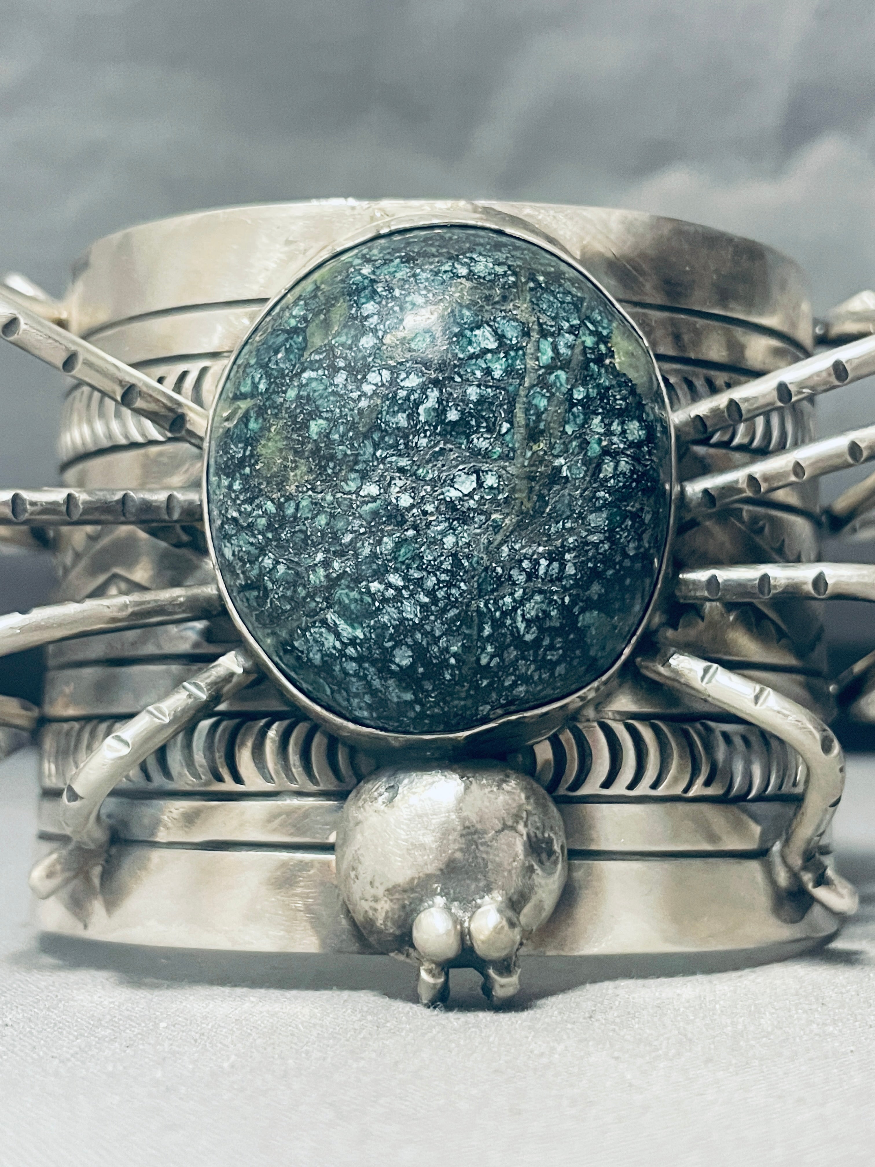 Authentic Navajo Sterling Silver Turquoise Bracelet - 185g Handcrafted Native American Jewelry for Women, Perfect for Boho Fashion & Special Occasions