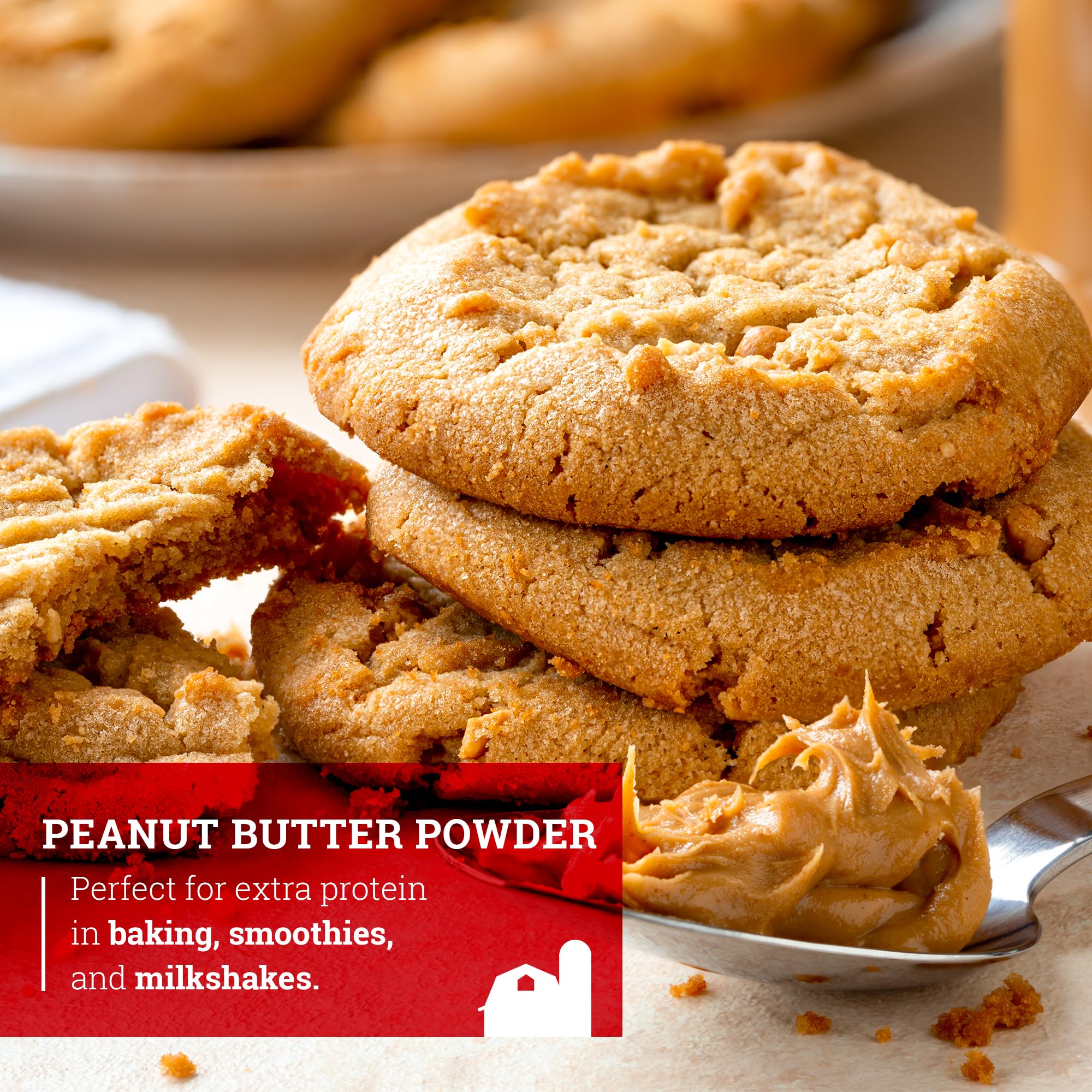 Hoosier Hill Farm 100% Natural Peanut Butter Powder - 2LB (Pack of 1) | No Additives, 8g Protein per Serving | Great for Smoothies, Baking & Healthy Snacks