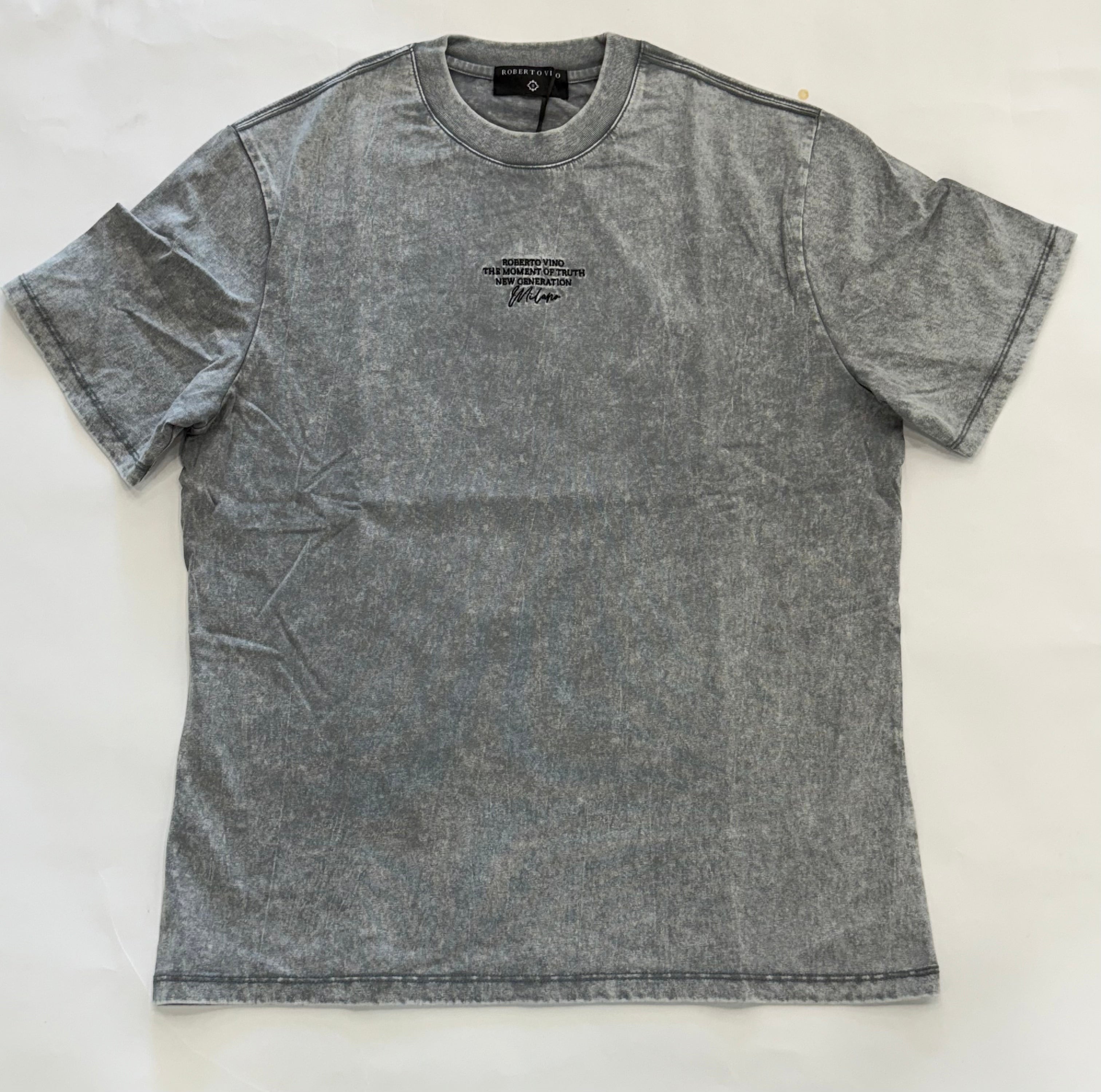 Roberto Vino 83 Men's T-Shirt - Soft Cotton Grey Tee for Casual Wear & Everyday Comfort | Perfect for Outings, Lounging & Street Style
