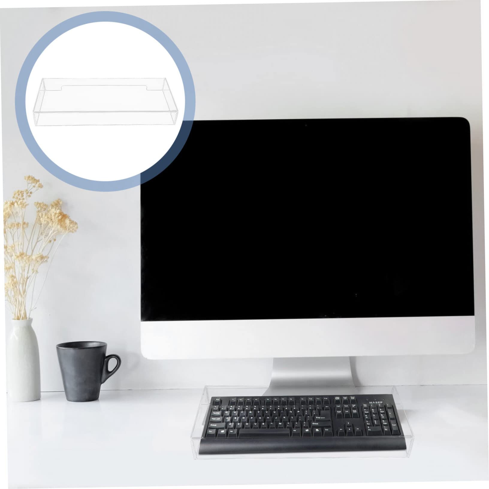 STOBAZA 2-Pack Clear Acrylic Keyboard Cover Plate - Dustproof & Scratch-Resistant Protective Shield for Mechanical Keyboards (Perfect for Gaming, Office & Home Use)