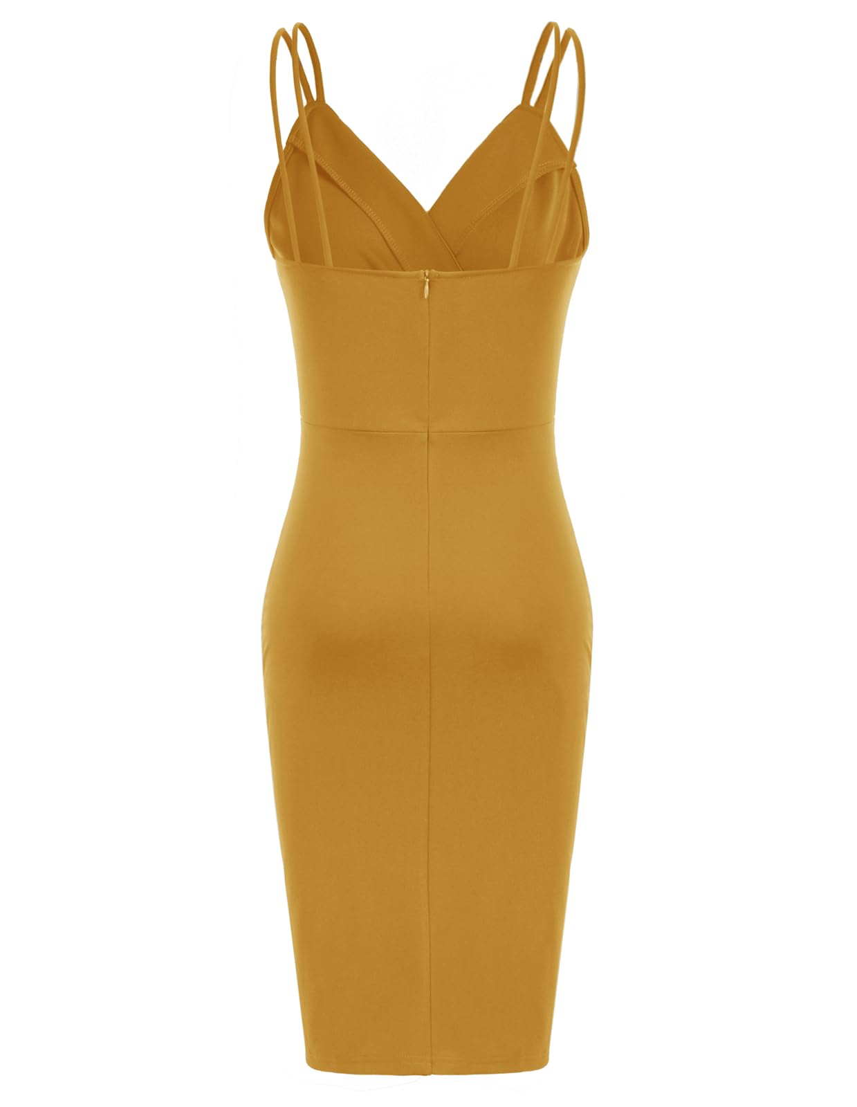 GRACE KARIN Women's Sexy Spaghetti Strap Cocktail Dress for Wedding Guest, Ruched V-Neck Bodycon Party Dress - Perfect for Evening Events, Date Nights & Special Occasions